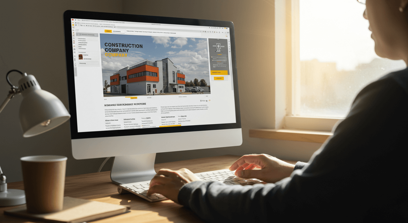 Site para construtora em Atibaia